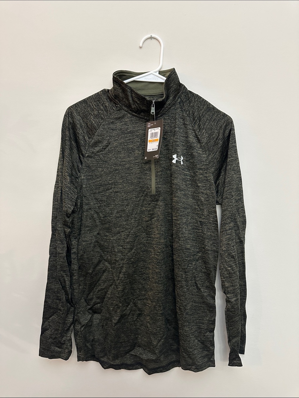 Under Armour Army Green UA Tech 1/4 Zip Pullover - Lightweight